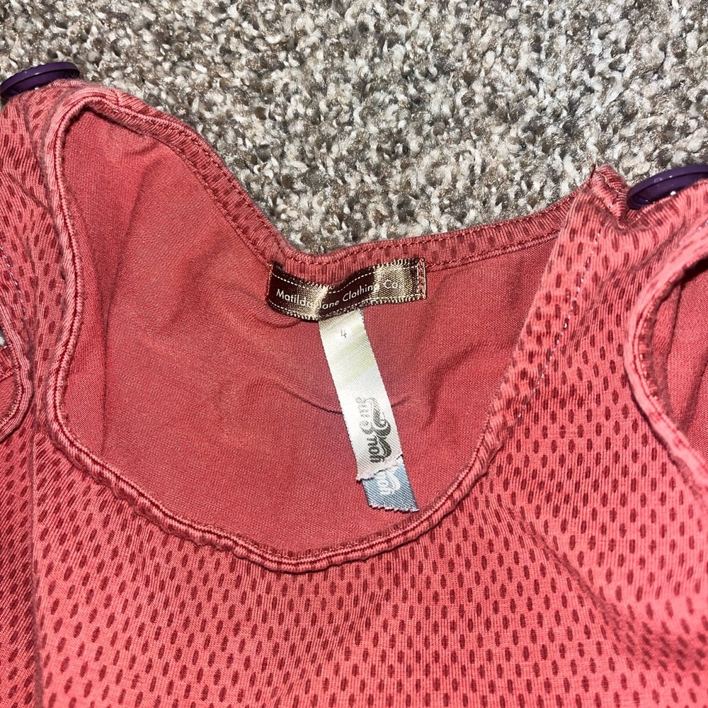 Matilda Jane Garnet Red Lizzy sleeveless top shirt You & Me size 4 - Picture 3 of 4